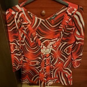 EUC Express Embellished Sheer Tunic Top